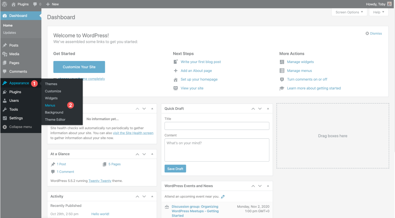 How to edit WordPress menus - Classic Editor - Digital Duck
